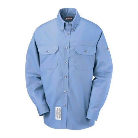 Vf Imagewear EXCEL FR ComforTouch FR Dress Uniform Shirt SLU2, Light Blue, Size L Regular SLU2LBRGL